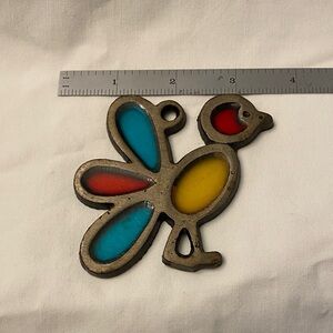 Vintage Bird Suncatcher - Colored Acrylic in Real Metal Frame
